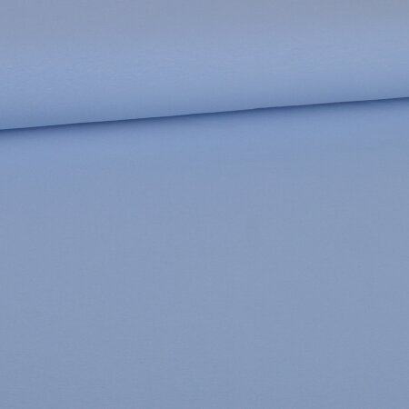 1 Reststück 0,40m Glitzerpüppi Uni Baumwoll Jersey - Babyblau