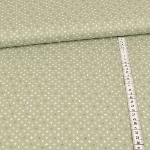 Baumwolle Webware - Rautenblumen auf Mint