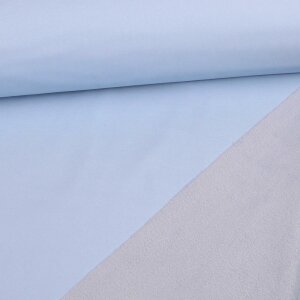 1 Reststück 0,75m Softshell Uni Babyblau