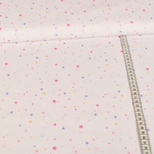 Baumwolle Popeline - Little Stars auf  Weiß