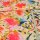 Viskose Poplin - Watercolor Flowers auf  Wollweiß