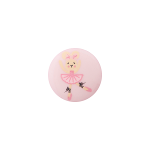 Poly Knopf Öse Ballerina 18mm rosa