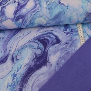 1 Reststück 1,50m Softshell - Swirl Lavender -...