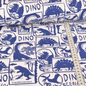 Jersey - Dinos Blau auf Weiß
