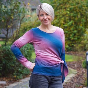 Jersey Color Gradient Navy Altrosa - Glitzerpüppi...