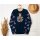 French Terry - Giraffenliebe Navy - Glitzerpüppi Exklusiv Eigenproduktion