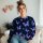 Jersey Colorful Butterflies Navy - Glitzerpüppi Exklusiv Eigenproduktion
