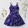 Jersey Glowing Flowers Navy - Glitzerpüppi Exklusiv Eigenproduktion