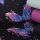 Stoffpaket Jersey Colorful Butterflies Navy - Glitzerpüppi Exklusiv Eigenproduktion