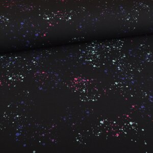 Stoffpaket Jersey Colorful Splashes Navy -...