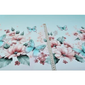 Stoffpaket Jersey Schmetterlingswiese Mint -...