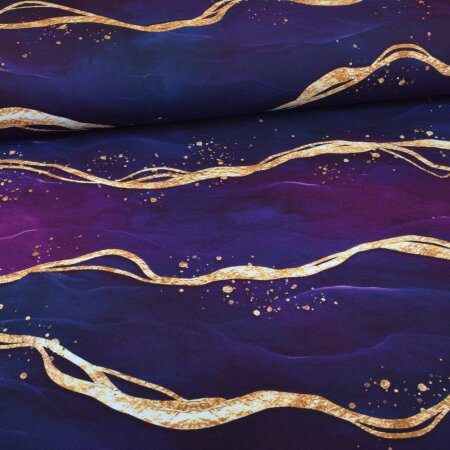 Jersey Dreamy Marble Lila Gold - Glitzerpüppi Exklusiv Eigenproduktion
