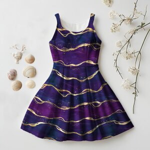 Jersey Dreamy Marble Lila Gold - Glitzerpüppi Exklusiv Eigenproduktion