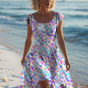 Jersey Grafitti Hearts Weiß - Glitzerpüppi Exklusiv Eigenproduktion