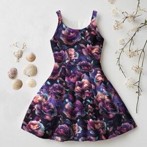 BIO Jersey Magical Flowers Bunt - Glitzerpüppi Exklusiv Eigenproduktion