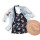 BIO Jersey Maritime Blossoms Rosé auf Jeans - Glitzerpüppi Exklusiv Eigenproduktion