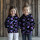BIO Jersey Maritime Blossoms Lila Blau auf Schwarz - Glitzerpüppi Exklusiv Eigenproduktion