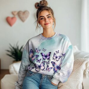 BIO Jersey Magical Fluttering Butterflies - Glitzerpüppi Exklusiv Eigenproduktion