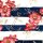 BIO Jersey Maritime Blossoms Rot Gold - Glitzerpüppi Exklusiv Eigenproduktion