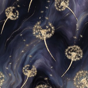 BIO Jersey Goldene Pusteblumen - Glitzerpüppi Exklusiv Eigenproduktion