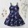BIO Jersey Maritime Blossoms Pink Blau Gold auf Jeans - Glitzerpüppi Exklusiv Eigenproduktion