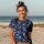 BIO Jersey Maritime Blossoms Mint Lila auf Jeans - Glitzerpüppi Exklusiv Eigenproduktion