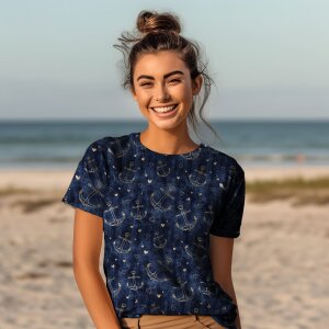 BIO Jersey Gold Anker und Herzen Jeans - Glitzerpüppi Exklusiv Eigenproduktion