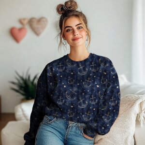 BIO Jersey Gold Anker und Herzen Jeans - Glitzerpüppi Exklusiv Eigenproduktion