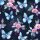 BIO Jersey Sparkly Butterflies and Flowers auf Navy - Glitzerpüppi Exklusiv Eigenproduktion