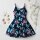 BIO Jersey Sparkly Butterflies and Flowers auf Navy - Glitzerpüppi Exklusiv Eigenproduktion