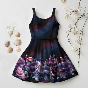 BIO Jersey Summertime Blossoms Navy Beere -...