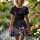 BIO Jersey Summertime Blossoms Navy Beere - Glitzerpüppi Exklusiv Eigenproduktion