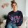 BIO Jersey Summertime Blossoms Navy Beere - Glitzerpüppi Exklusiv Eigenproduktion