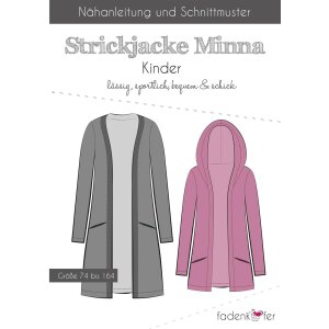 Fadenkäfer Papierschnittmuster Strickjacke Minna...