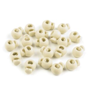 Kordelstopper rund 15x19mm Creme