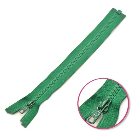 Reißverschluss Grün 50cm teilbar mit Zähnchen aus Kunststoff YKK (4335956-878)