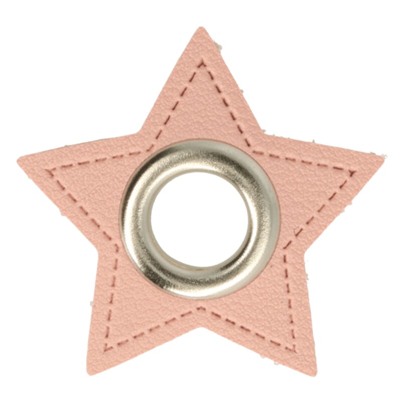 Stern Aufnäher Patch schwarz-rosa