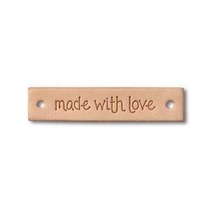 Applikation Leder "made with love" (403797)