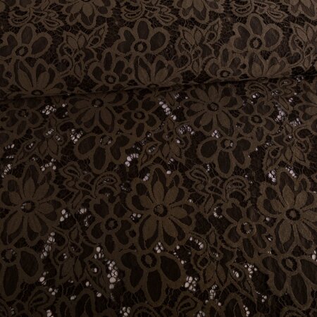 Spitze Blumen Elastisch Khaki