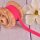 Flache Baumwoll Kordel Hoodieband Pink 15mm