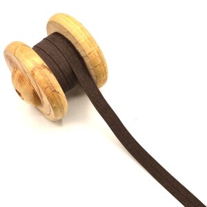 Einfassband Schrägband Elastisch Gummiband Braun 1,5cm