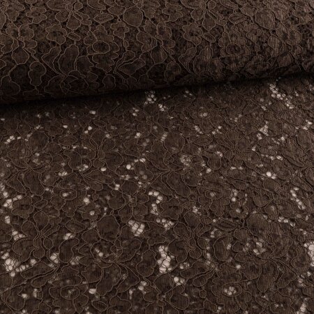 Spitzenstoff Flower Taupe