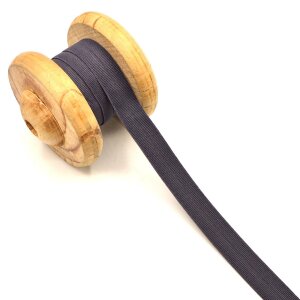 Einfassband Schrägband Elastisch Gummiband Anthrazit 2cm