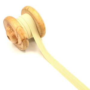 Einfassband Schrägband Elastisch Gummiband Beige 2cm