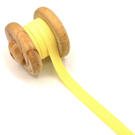 Einfassband Schrägband Elastisch Gummiband Gelb 2cm