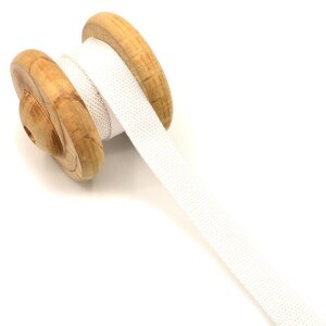Gurtband Uni Weiß 2,5cm