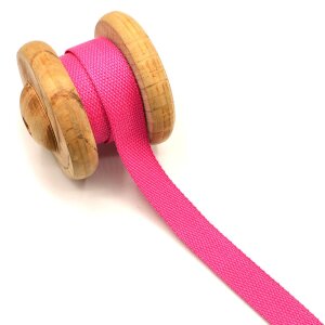 Gurtband Uni Pink 2,5cm