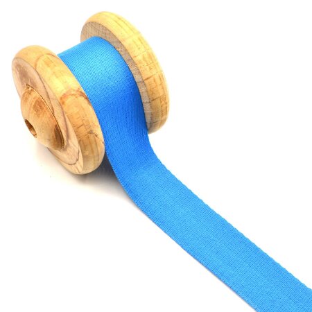 Gurtband Soft Uni Blau 4cm