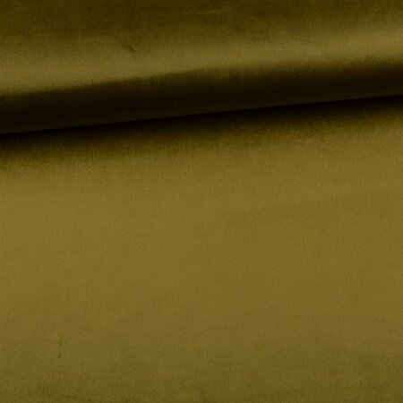 Samt Dekostoff Uni Olive