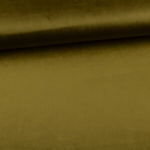 Samt Dekostoff Uni Olive